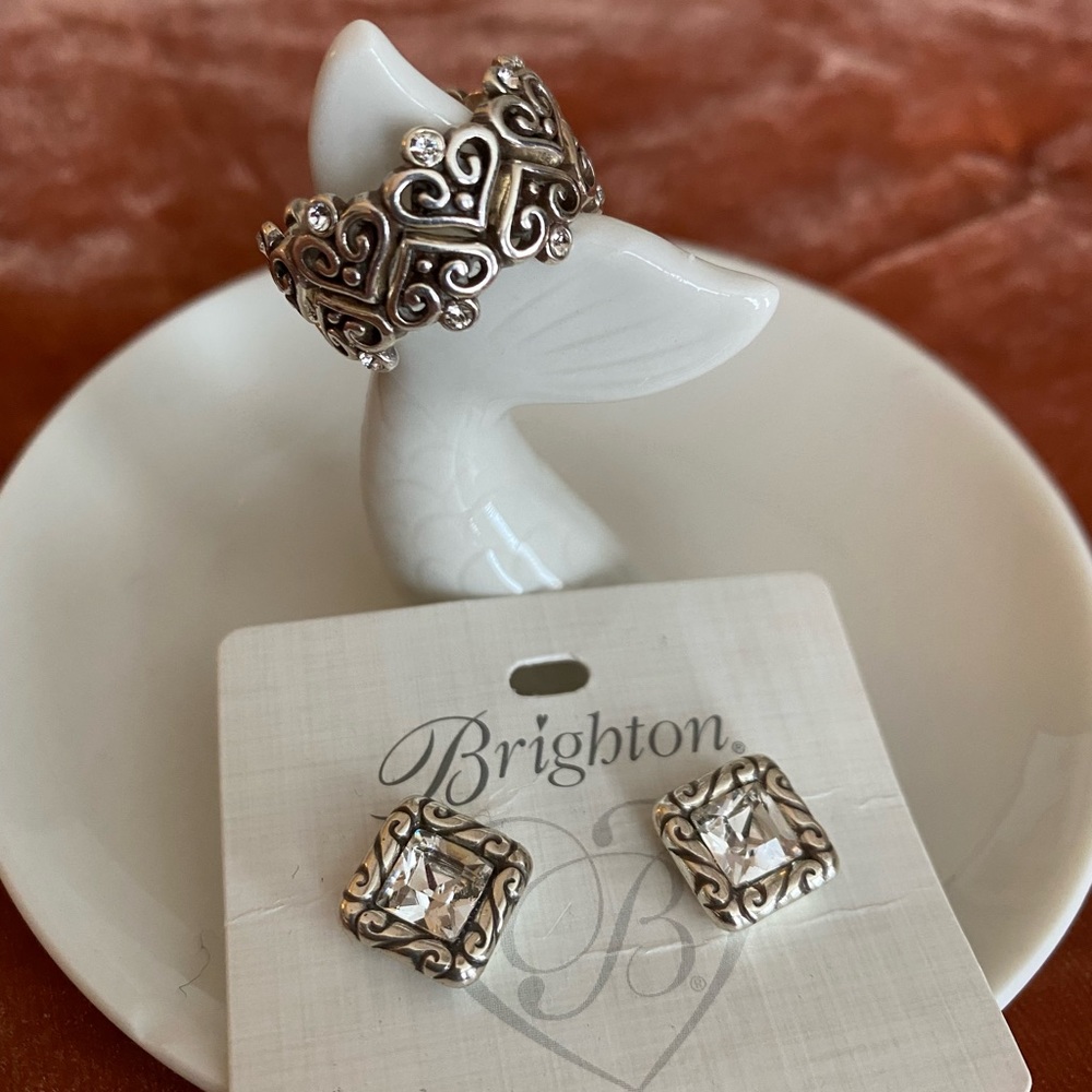 Size 8 Brighton Ring & Earrings